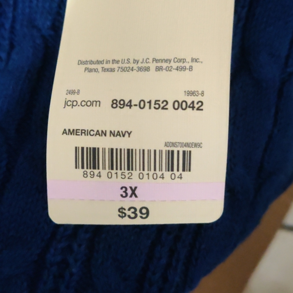 St. John's Bay-Plus Womens V Neck Long Sleeve Pull NWT - Picture 5 of 5